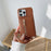 For iPhone 16 Pro Max Case Card Slots Kickstand PU Leather Back Cover with Zipper Pocket, Wrist Strap - Dark Brown - 6