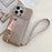 For iPhone 15 Pro Case Card Slots Kickstand PU Leather Back Cover with Zipper Pocket, Wrist Strap - Grey - 2