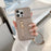 For iPhone 15 Pro Case Card Slots Kickstand PU Leather Back Cover with Zipper Pocket, Wrist Strap - Grey - 6