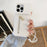 For iPhone 14 Pro Max Case Card Slots Kickstand PU Leather Back Cover with Zipper Pocket, Wrist Strap - White - 6