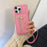 For iPhone 14 Pro Case Card Slots Kickstand PU Leather Back Cover with Zipper Pocket, Wrist Strap - Pink - 7