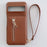 For Google Pixel 8 Pro Case Card Slots Kickstand PU Leather Back Cover with Zipper Pocket, Wrist Strap - Dark Brown - 2