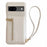 For Google Pixel 8a Case Card Slots Kickstand PU Leather Back Cover with Zipper Pocket, Wrist Strap - White - 1