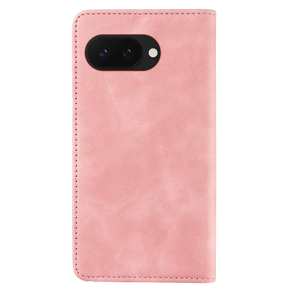 BETOPNICE 003 For Google Pixel 9a Wallet Case Leather Phone Cover with Stand - Pink - 7