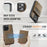 AUTSPACE For iPhone 12 Pro Max 6.7 inch Case  A12 Leather Phone Case with Detachable Card Bag - Coffee - 6