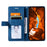 For Samsung Galaxy A36 5G Case Imprinted Lines PU Leather Splicing Wallet Phone Cover - Blue - 2
