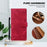 For Samsung Galaxy S24 FE Case Imprinted Lace Flowers PU Leather Wallet Phone Cover - Red - 5