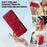 For Samsung Galaxy S24 FE Case Imprinted Lace Flowers PU Leather Wallet Phone Cover - Red - 6