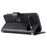 For Google Pixel 9 Pro XL Crossbody Leather Case Ring Buckle Wallet Stand Rhombus Mobile Cover - Black - 4