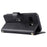For Google Pixel 9a Crossbody Leather Case Ring Buckle Wallet Stand Rhombus Mobile Cover - Black - 4