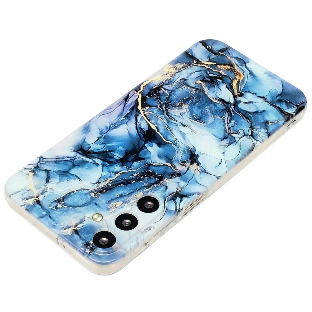 For Samsung Galaxy A36 5G Case Flexible TPU Marble Pattern Phone Cover - Grey - 3
