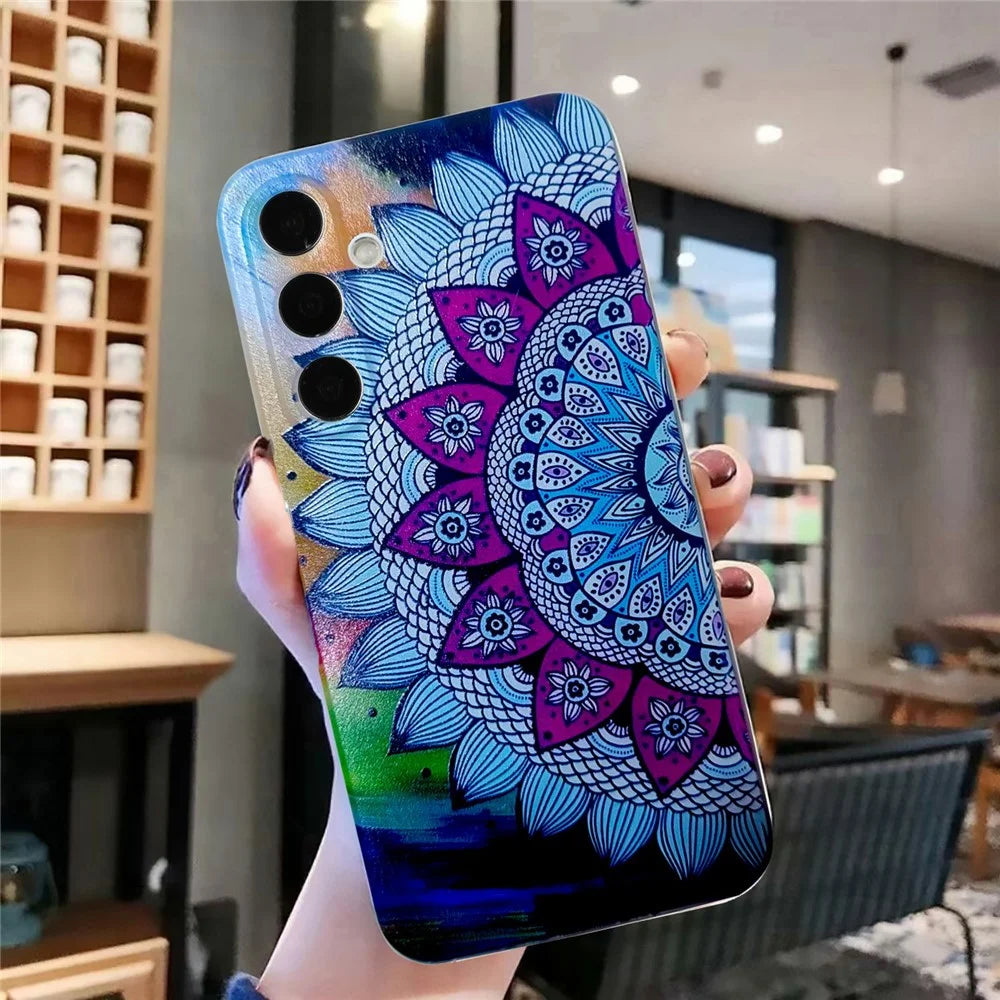 For Samsung Galaxy A18 5G / A18 4G / A17 5G / A17 4G / A26 5G Case Pattern Printing Cell Phone TPU Back Cover - Mandala Flower - 4