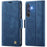AUTSPACE For Samsung Galaxy S25+ Case  A11 RFID Blocking Retro Leather Cell Phone Wallet Cover - Blue - 1