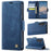AUTSPACE For Samsung Galaxy S25+ Case  A11 RFID Blocking Retro Leather Cell Phone Wallet Cover - Blue - 2