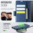 AUTSPACE For Samsung Galaxy S25+ Case  A11 RFID Blocking Retro Leather Cell Phone Wallet Cover - Blue - 5