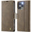 AUTSPACE For iPhone 16 Pro Max Case  A11 RFID Blocking Retro Leather Cell Phone Wallet Cover - Brown - 1