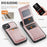 AUTSPACE For iPhone 15 Plus Case  A12 Leather Phone Case with Detachable Card Bag - Rose Gold - 5