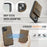 AUTSPACE For iPhone 13 6.1 inch Case  A12 Leather Phone Case with Detachable Card Bag - Coffee - 6