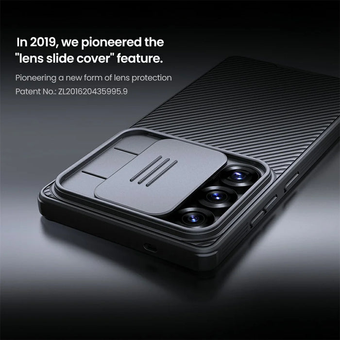 NILLKIN Camshield Pro Series for Samsung Galaxy S25 Ultra Case PC+TPU Slide Camera Lid Phone Cover - Black - 6