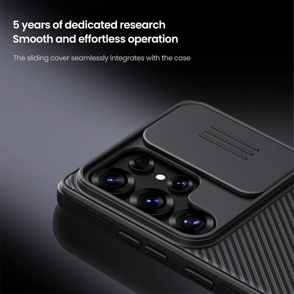 NILLKIN Camshield Pro Series for Samsung Galaxy S25 Ultra Case PC+TPU Slide Camera Lid Phone Cover - Black - 7