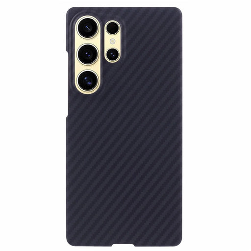 X-LEVEL For Samsung Galaxy S25 Ultra Magnetic Case Ultra-Thin PC Hard Phone Cover Carbon Fiber Texture - Black - 1