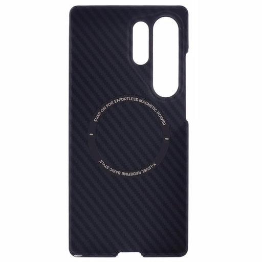 X-LEVEL For Samsung Galaxy S25 Ultra Magnetic Case Ultra-Thin PC Hard Phone Cover Carbon Fiber Texture - Black - 2