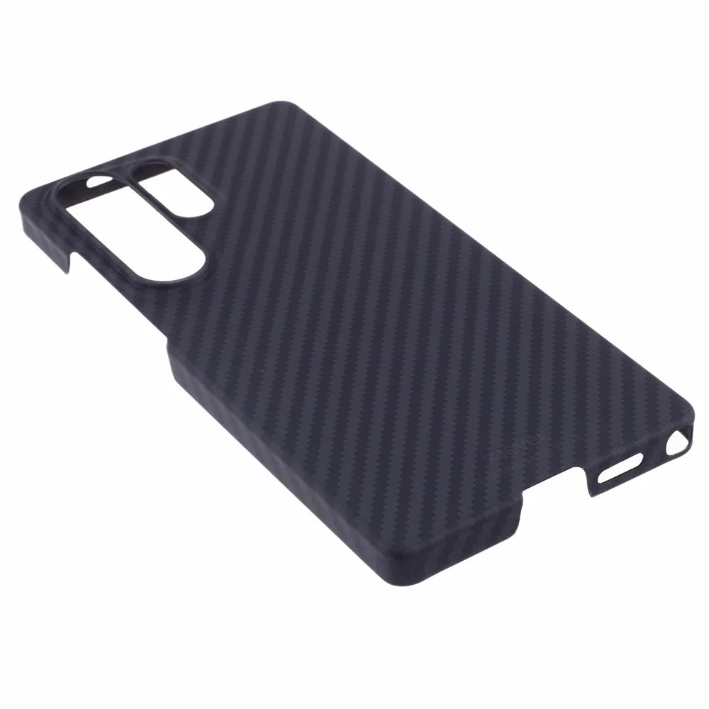 X-LEVEL For Samsung Galaxy S25 Ultra Magnetic Case Ultra-Thin PC Hard Phone Cover Carbon Fiber Texture - Black - 4