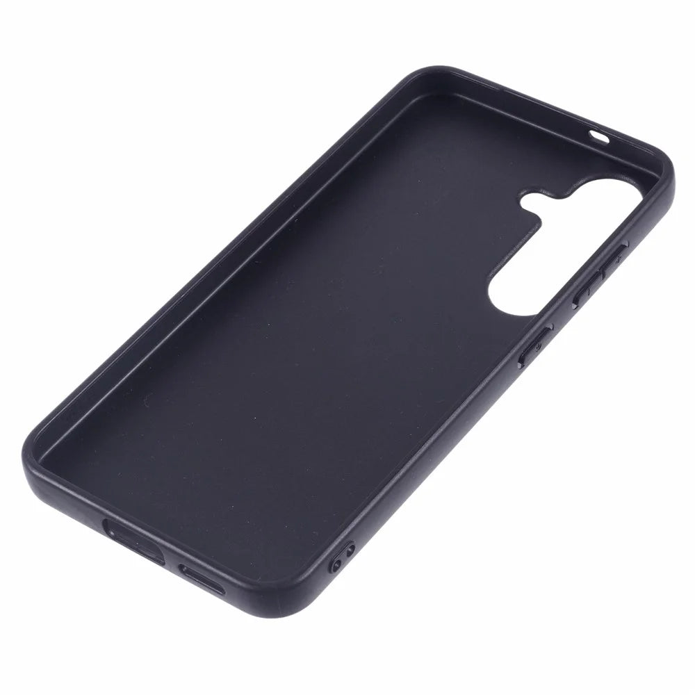 X-LEVEL For Samsung Galaxy S25 Phone Case Leather Coated PC TPU Back Cover with Metal Kickstand - Black - 7
