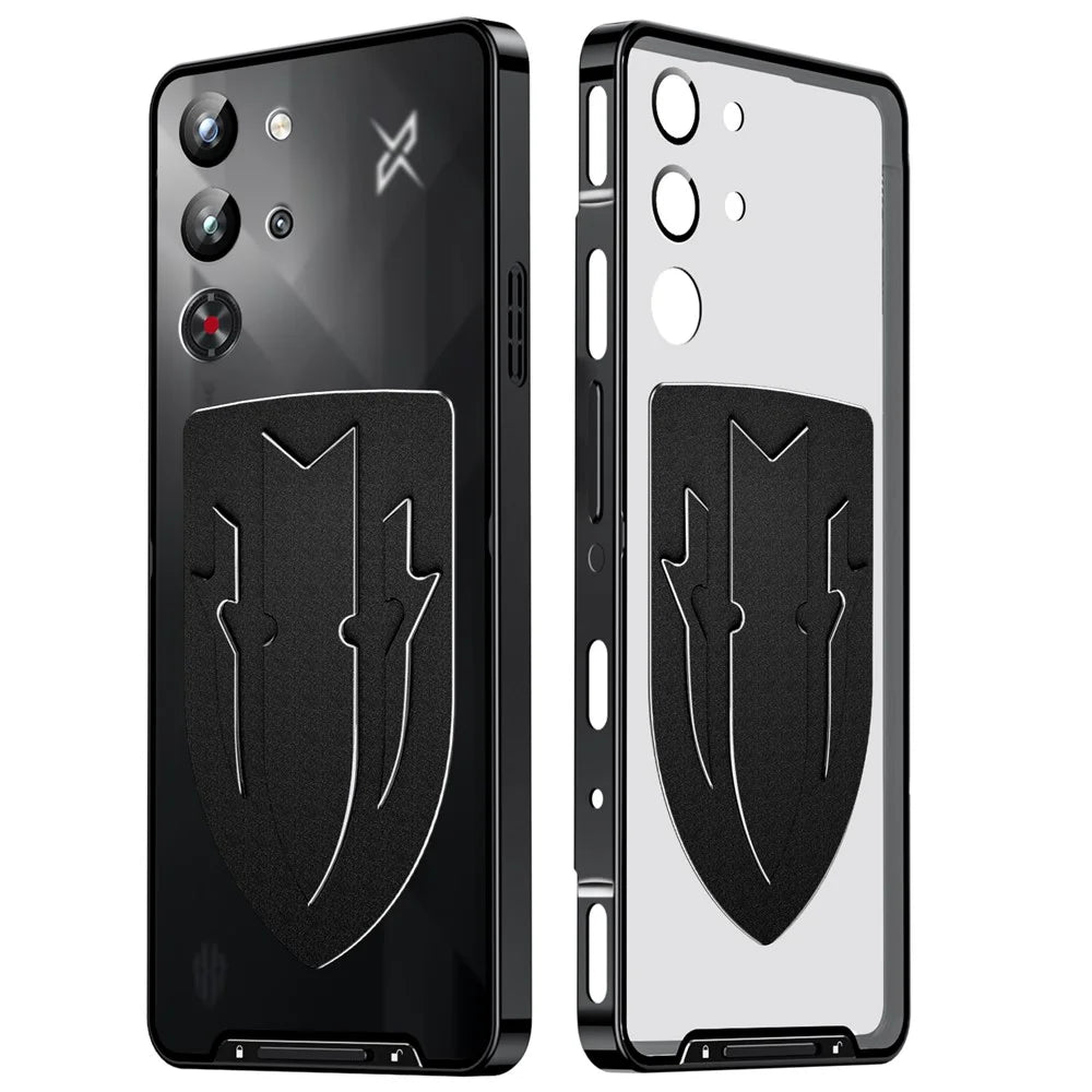 For ZTE nubia Red Magic 10 Pro 5G / 10 Pro+ 5G Case Heat Dissipation Metal Frame PC Phone Cover - Black - 2