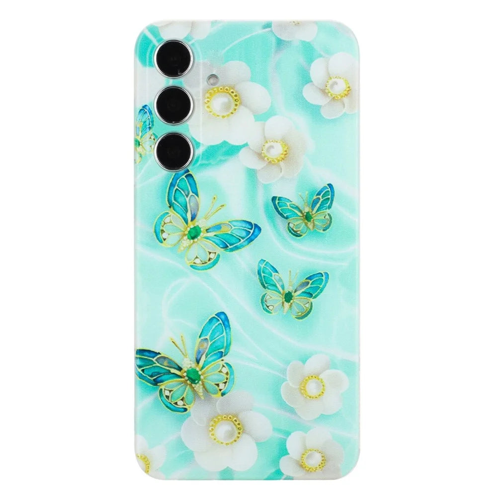 For Samsung Galaxy A18 5G / A18 4G / A17 5G / A17 4G / A26 5G Case Soft TPU Phone Back Cover Pattern Printing - Butterfly Flower - 1