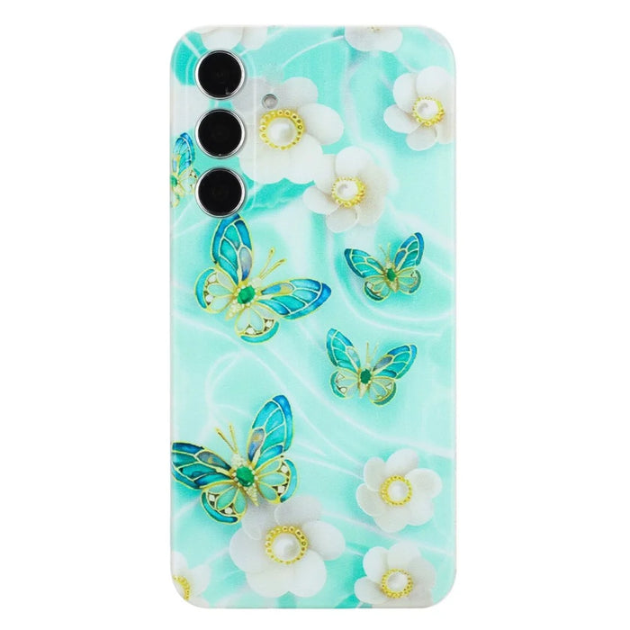 For Samsung Galaxy A36 5G Case Soft TPU Phone Back Cover Pattern Printing - Butterfly Flower - 1