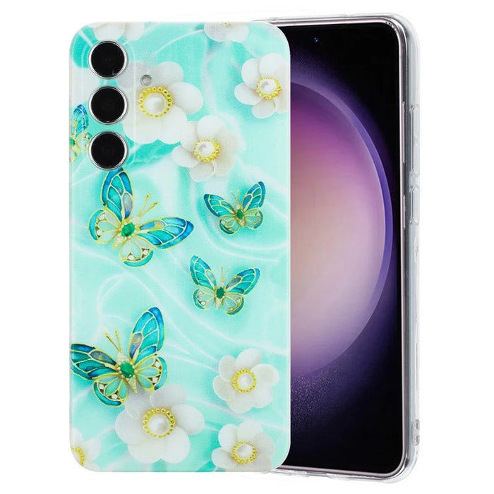 For Samsung Galaxy A36 5G Case Soft TPU Phone Back Cover Pattern Printing - Butterfly Flower - 3