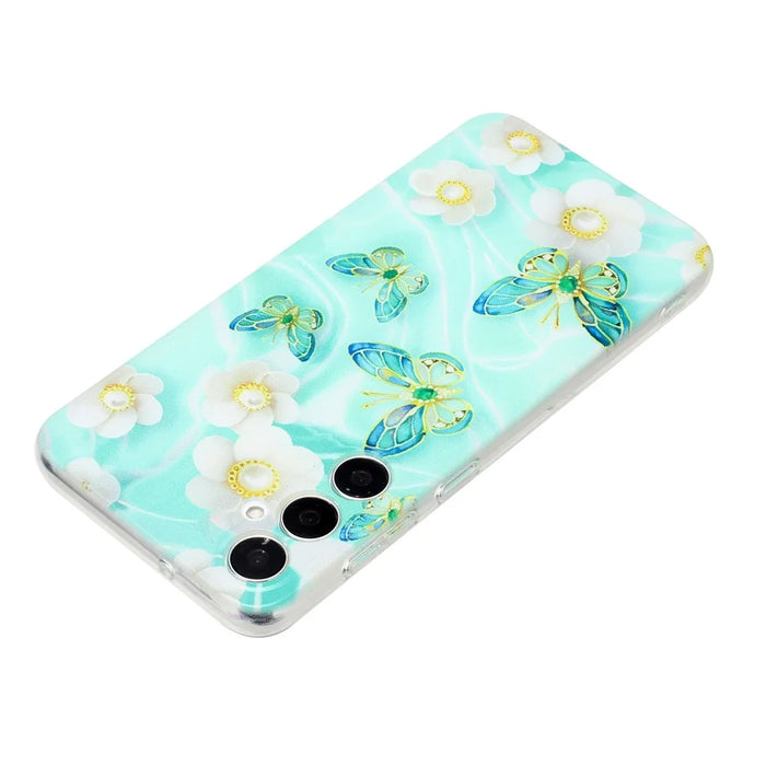 For Samsung Galaxy A36 5G Case Soft TPU Phone Back Cover Pattern Printing - Butterfly Flower - 4