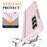 For Samsung Galaxy Z Fold3 5G PC Phone Case with Back Cover Kickstand and Tempered Glass Film - Pink - 4