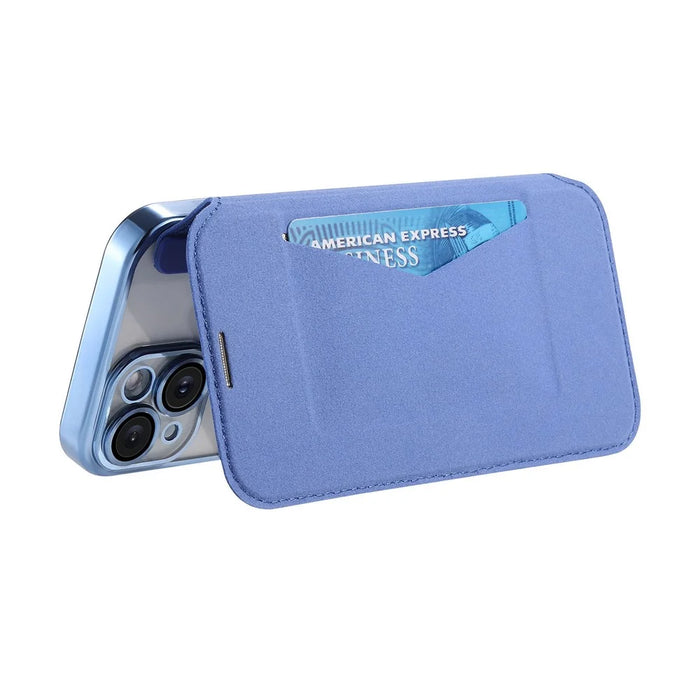For iPhone 14 Pro Max Case Compatible with MagSafe Detachable Leather Phone Cover with Lens Film - Blue - 4