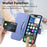 For iPhone 14 Pro Max Case Compatible with MagSafe Detachable Leather Phone Cover with Lens Film - Blue - 7