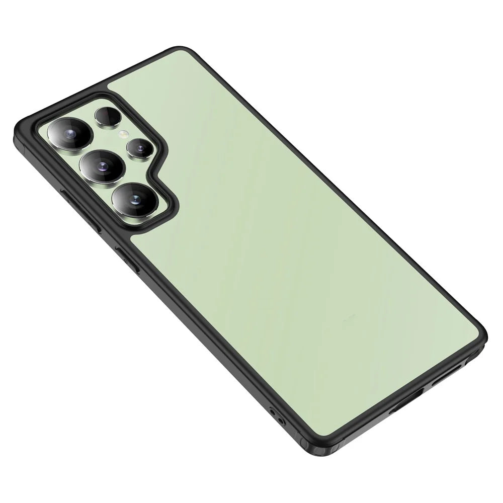 For Samsung Galaxy S25 Ultra Case PC+TPU Phone Cover Airbag Protection - Black - 6