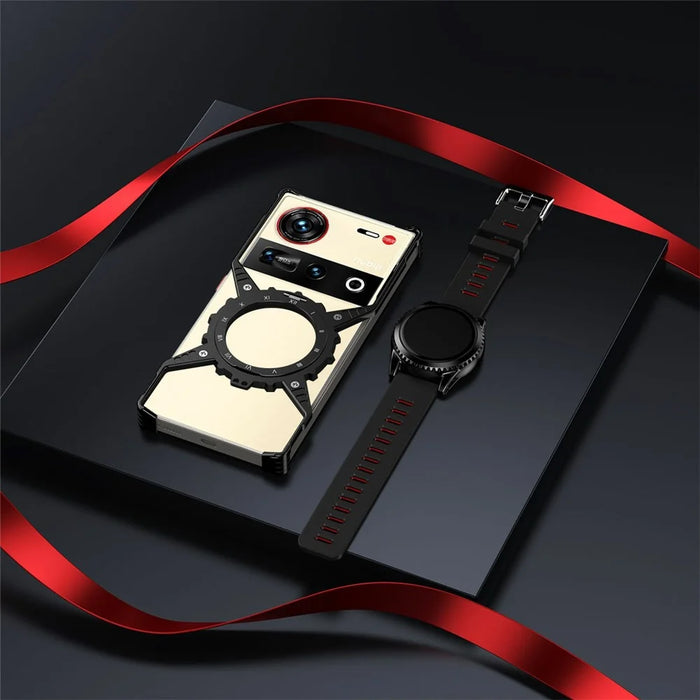 For ZTE nubia Z70 Ultra 5G Case Magnetic Kickstand Aluminum Alloy+PC Bumper Phone Cover Heat Dissipation - 4