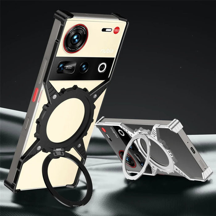 For ZTE nubia Z70 Ultra 5G Case Magnetic Kickstand Aluminum Alloy+PC Bumper Phone Cover Heat Dissipation - 5