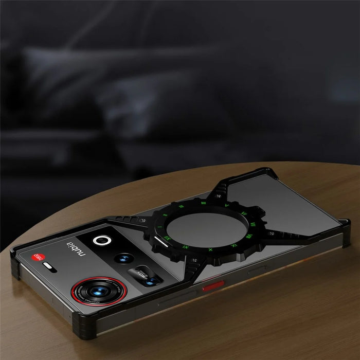 For ZTE nubia Z70 Ultra 5G Case Magnetic Kickstand Aluminum Alloy+PC Bumper Phone Cover Heat Dissipation - 7