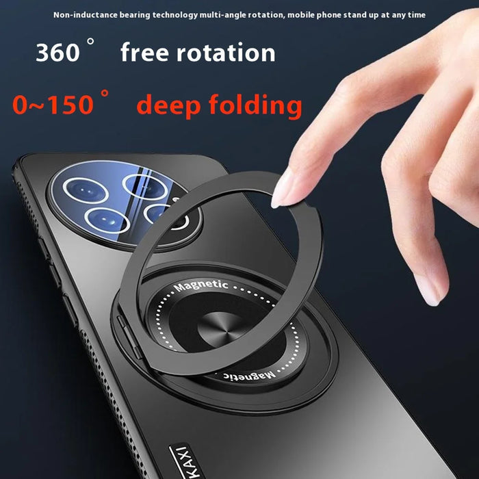 For OnePlus 13 Magnetic Case Kickstand TPU PC Heat Dissipation Phone Cover - Black - 4