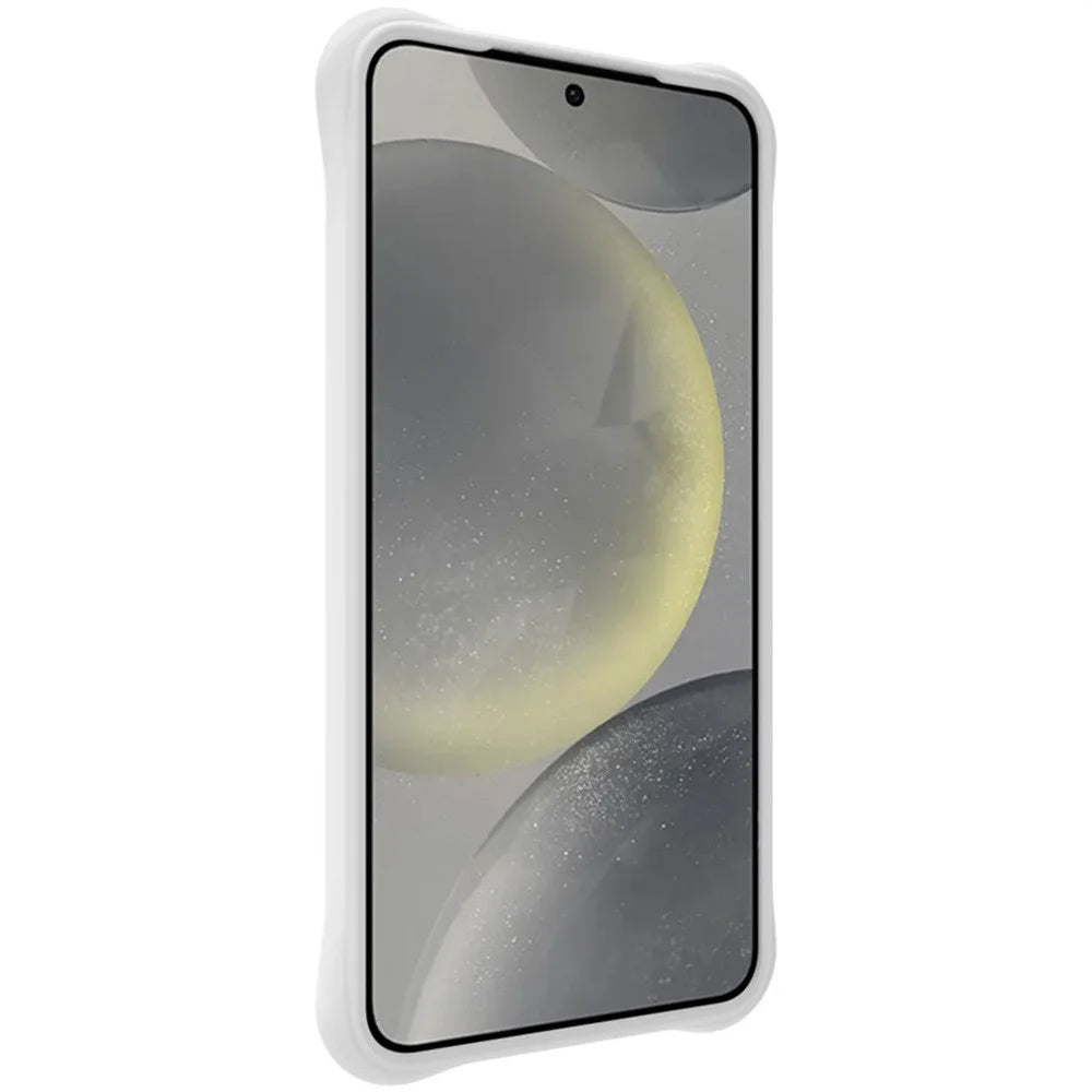 IMAK UC-6 Series for Samsung Galaxy S25 Case Water Drop Texture Anti-Skid Matte TPU Cover - Matte White - 4