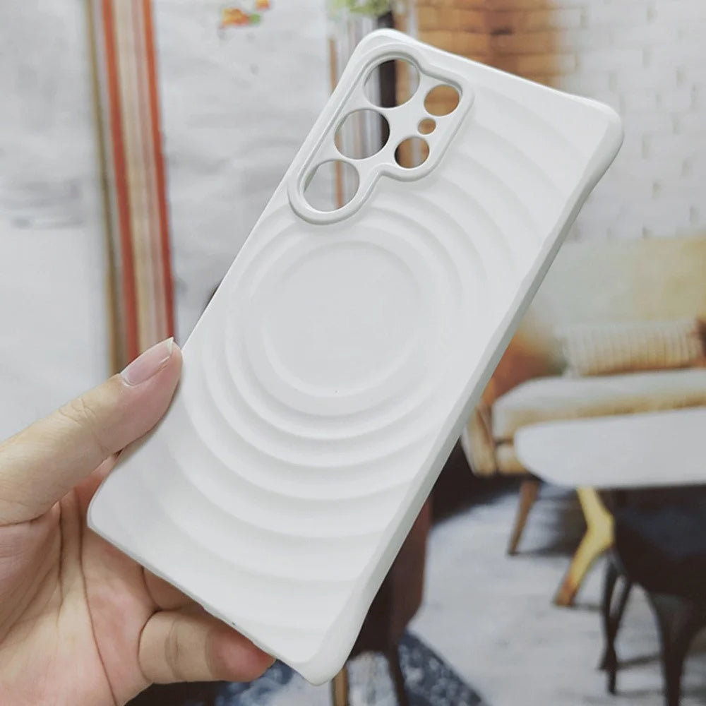 IMAK UC-6 Series for Samsung Galaxy S25 Ultra Case Water Drop Texture Anti-Skid Matte TPU Cover - Matte White - 5