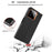 For Realme GT 7 Pro 5G Case Stand PU Leather Phone Cover Card Holder Mirror - Black - 7