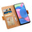For Realme Note 60 Case Color Splicing PU Leather Wallet Phone Cover - Brown - 2