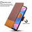 For Realme Note 60 Case Color Splicing PU Leather Wallet Phone Cover - Brown - 5