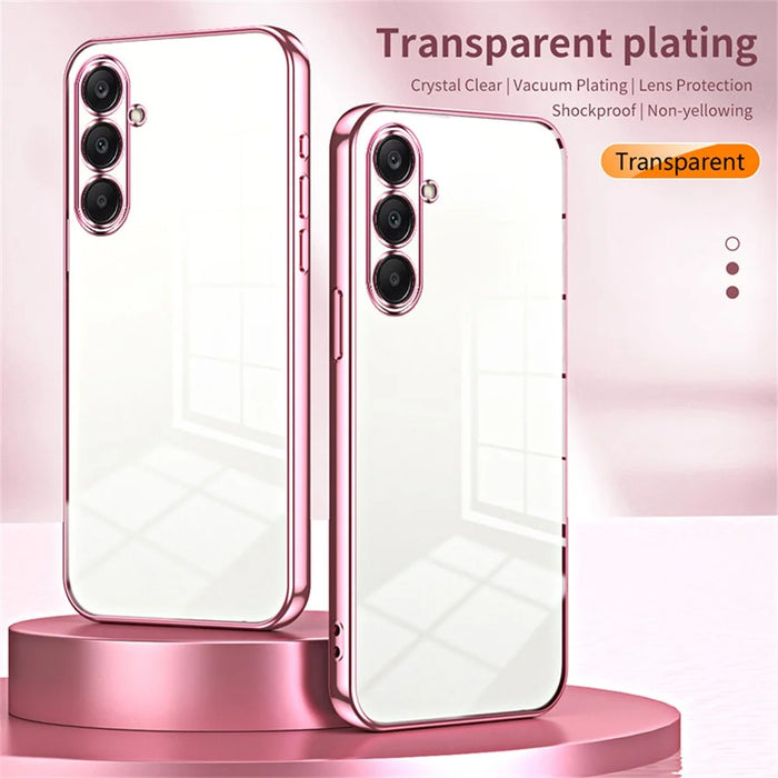 For Samsung Galaxy A26 5G Case Electroplating Frame Soft TPU Phone Cover - Pink - 3