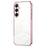 For Samsung Galaxy A56 5G Case Electroplating Frame Soft TPU Phone Cover - Pink - 1