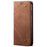 For Samsung Galaxy A26 5G Case Jeans Cloth Texture Anti-Scratch Leather Stand Phone Cover - Coffee - 5