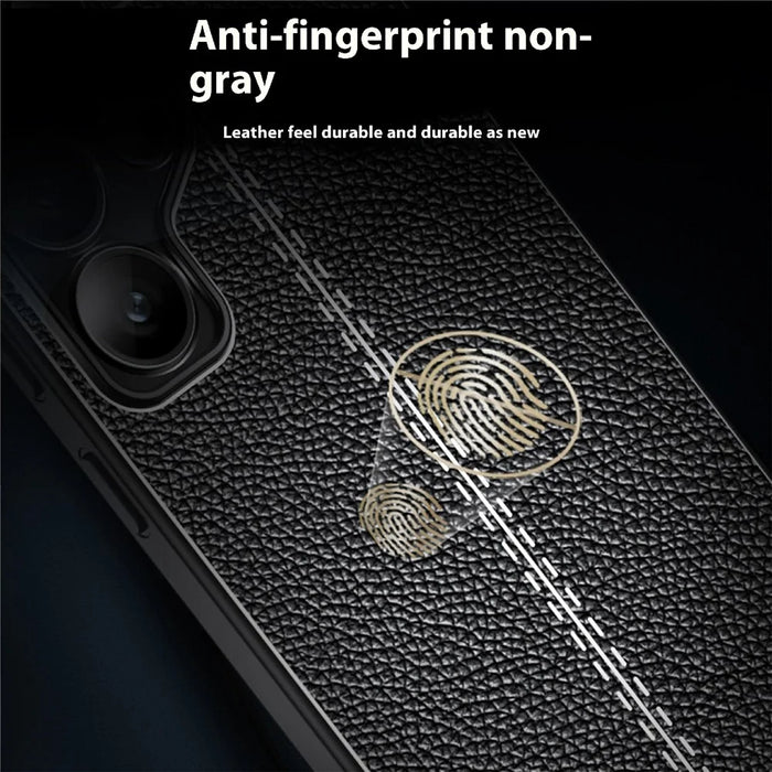 For Samsung Galaxy S25 Ultra Case Litchi Texture TPU Flexible Phone Cover, Black - 5
